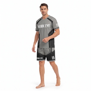 Conjunto de Camiseta de Fútbol para Hombre, Manga Corta, Cuello en V, Diseño Sublimado, Ropa Deportiva de Poliéster para Adultos - Product Image 1