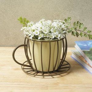 Wall Planters Round <b>Metal</b> Powder Coated Hanging Bracket for Garden Outdoor Use - Product Image 1