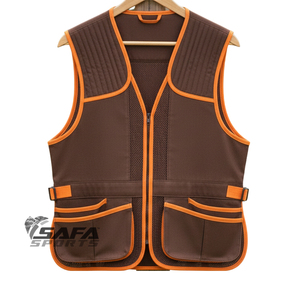 Chaleco de Caza Premium SAFA SPORTS con Bolsa para Caza, Color Naranja Fluorescente, Diseñado para Profesionales de la Caza de Aves - Product Image 1