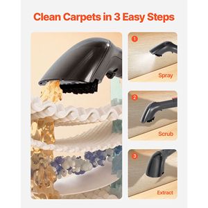 Portatile 50.72 oz serbatoio acqua pulita 27.05 oz serbatoio acqua sporca portatile 11.5Kpa mobili estrattore Spot macchia Deep Cleaner - Product Image 6