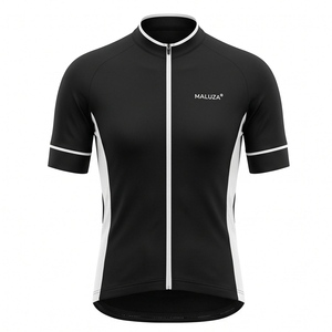 MALUZA INDUSTRIES Maillot de Ciclismo de Manga Corta Transpirable, Ligero, Antibacteriano, de Secado Rápido, Anti-UV, con Franja Reflectante para Carretera - Product Image 1