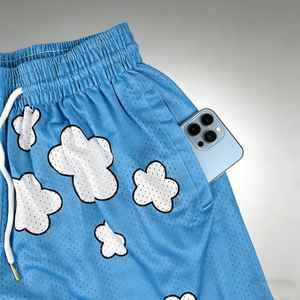 กางเกงขาสั้นผู้ชายทรงสปอร์ตสุดฮิตปี 2026 ผ้าโพลีเอสเตอร์ 100% คุณภาพสูง ระบายอากาศได้ดี ลายพิมพ์เรขาคณิต สไตล์สตรีทแวร์ - Product Image 3