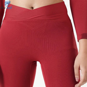 Wholesale Women's Casual High Waist V Shape Yoga <b>Leggings</b> Breathable Eco-Friendly Quick Dry Stretch Customized Colors Gym - Product Image 5