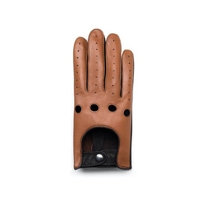 Guantes de Conducción Unisex, Transpirables, de Cuero, Palma Negra, Dorso Marrón, Combinación Única, Guantes de Conducción de Alta Calidad - Product Image 5