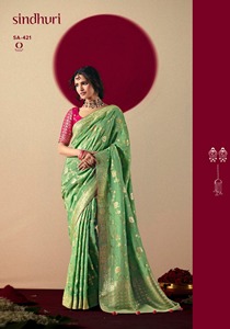 Sari en soie douce tendance avec broderie Zari et chemisier, idéal pour les fêtes, prix de gros, vêtement ethnique, saris en soie indienne - Product Image 3