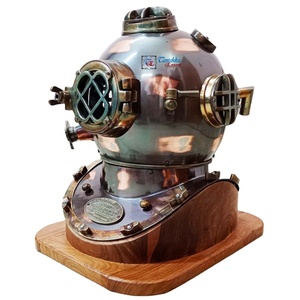 Nautical Marine <b>Brass</b> Plated Metal Scuba Diving Helmet Collectible Designer Handmade Home Office Decor <b>Antique</b> Finished - Product Image 4