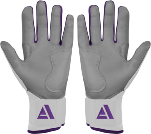 ถุงมือตีเบสบอลหนัง Adiha Impex สีม่วง บุฟองน้ำ ปิดด้วยแถบตีนตุ๊กแก สำหรับผู้ใหญ่ ทั้งชายและหญิง ใช้สำหรับฝึกซ้อม - Product Image 2