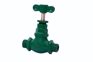 Robinet à bille vert fileté pour système de plomberie et de chauffage - Product Image 1