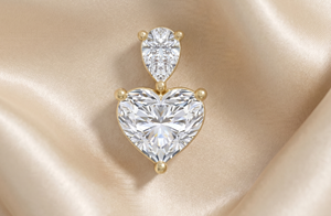 Pendentif en diamant cultivé en laboratoire en forme de cœur en or |   Pendentif solitaire en forme de poire et de cœur pour femmes, bijoux fins - Product Image 4