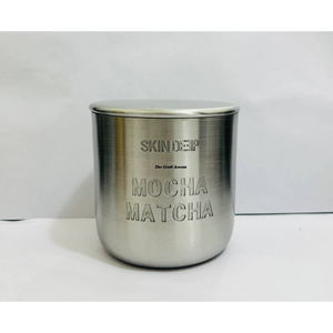 Venta al por Mayor de Frascos de Acero Inoxidable para Velas Aromáticas, Fragancia Premium Mocha Matcha, Recipientes Metálicos Reutilizables para Velas con Tapa Hermética - Product Image 1