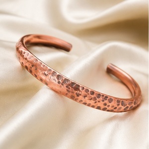 High Quality Stackable Pure Copper <b>Bangle</b> Set Handcrafted Textured <b>Engraved</b> Copper Cuff Bracelets Wholesale - Product Image 5