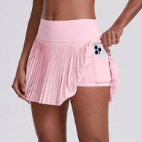 Jupe de tennis, padel et pickleball pour femme, taille naturelle, imprimé animal, personnalisée, 100 % polyester, imprimée par transfert thermique, anti-plis