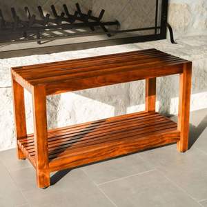 Banc de douche en teck fabriqué en Indonésie - Product Image 1