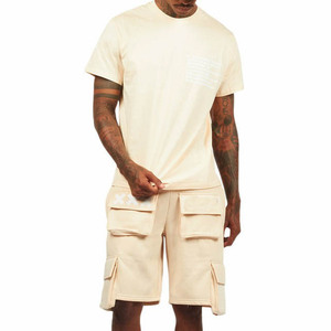 Conjunto Deportivo Informal de Dos Piezas para Hombre, Camiseta y Pantalones Cortos para Entrenamiento en el Gimnasio, Ropa Deportiva para Ejercicio Físico y Uso Diario - Product Image 3