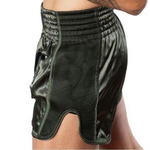Shorts d'entraînement Muay Thai de style unique et de qualité supérieure, respirants, à séchage rapide, en satin/polyester, pour adultes. - Product Image 4