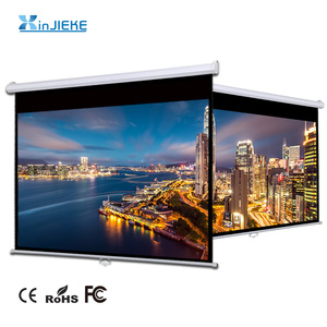 60 72 84 شاشة عرض حائط يدوية السحب لأسفل شاشة عرض محمولة على القفل التلقائي 4K شاشة عرض عالية الدقة - Product Image 3