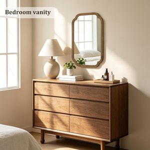 Handmade Wooden Wall <b>Mirror</b> with Decorative Frame Rustic Bathroom Vanity <b>Mirror</b> Farmhouse <b>Hanging</b> Accent <b>Mirror</b> for Entryway Bed - Product Image 5