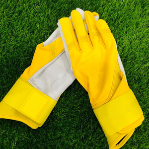 Customized Logo Adult Youth Softball Batting <b>Gloves</b> <b>Long</b> Elastic Cuff Sheep skin Cabretta Leather Baseball Batting <b>Gloves</b> - Product Image 5