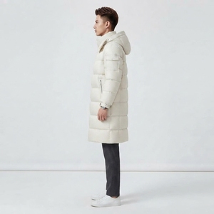 Veste longue matelassée pour homme, chaude pour l'hiver, col montant, fermeture éclair intégrale, décontractée, pour l'extérieur, fabricant sur mesure - Product Image 4