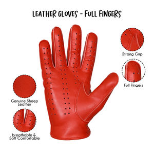 Gants de conduite d'hiver personnalisés en cuir véritable antidérapants, imperméables, protection UV, légers et confortables - Product Image 6