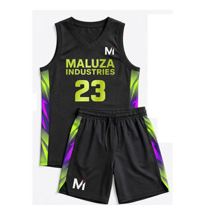 Maillot et short de basket-ball professionnels, uniforme respirant à séchage rapide, vêtements de sport d'équipe MALUZA INDUSTRIES Elite - Product Image 1