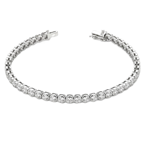 IGI Certified Round Cut Lab Grown Diamond Luxury Tennis Bracelet 9K 10K 14K 18K Solid Gold Minimalist Stackable Wedding Bracelet - Product Image 1