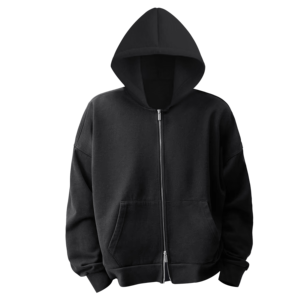 Cotton Fleece Streetwear Baggy <b>Men</b> Zipper <b>Hoodies</b> Heavyweight 500Gsm Custom Oversized <b>Plain</b> Boxy Loose Fit Two Way Zip up Hoodie - Product Image 4