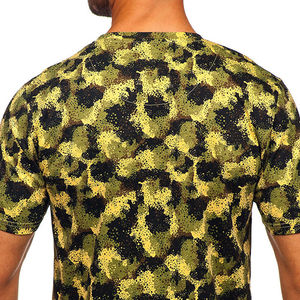 เสื้อยืดลายพรางทหารสำหรับผู้ชายที่ขายดีที่สุด แขนสั้น คอกลม ทรงหลวม ใส่สบาย ระบายอากาศได้ดี โพลีเอสเตอร์ ชุดลำลองสำหรับฤดูร้อน - Product Image 2