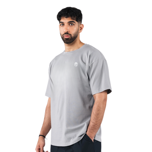 Chemise à manches courtes grise pour homme, coton premium confortable, vêtements décontractés, chemise athlétique élégante, vente en gros, vêtements de fitness pour la salle de sport - Product Image 2