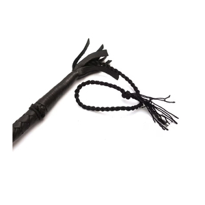 Long fouet en cuir avec poignée robuste, couleurs personnalisables, logo personnalisable, taille personnalisable, OEM personnalisé, équipement d'équitation western pour l'extérieur - Product Image 4
