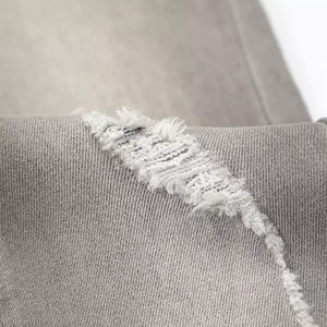 Jeans de Mezclilla para Hombre, Corte Slim, Cintura Media, Elásticos, Desgastados, Ligeros, con Cordón Ajustable, Colores Personalizados Disponibles - Product Image 4