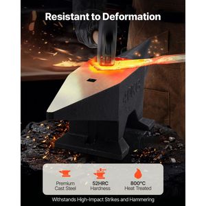 Incudine a corno singolo in ghisa da 86 libbre con ampia base stabile e elevata durezza, robusta per la fucinatura - Product Image 2