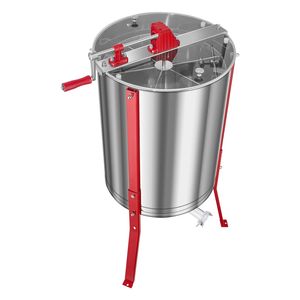 Estrattore di Miele Manuale a 6 Telaini con Coperchio Trasparente, Tamburo in Acciaio Inossidabile, Altezza Regolabile per Macchine Lavorazione Miele - Product Image 1