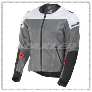 Veste de moto d'été pour hommes Armure approuvée CE Panneaux en maille respirante Doublure imperméable détachable Col montant réversible - Product Image 3