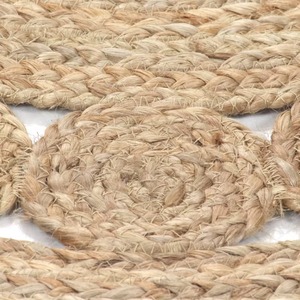 Tapis de salon moderne antidérapant en jute tressé à motif abstrait pour la décoration intérieure, idéal pour les couloirs et les entrées (lot de tapis) - Product Image 5