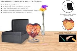 Luxury Aluminum Heart Cremation <b>Memorial</b> <b>Keepsake</b> Urn Ash Holder Featuring Durable Artistic Premium Appearance - Product Image 3