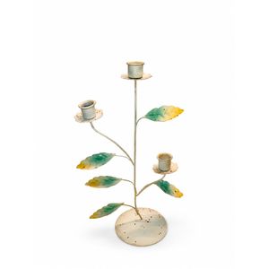 Luxury Decorative Iron Candle Holder with Leaf Design Multi Arm <b>Tealight</b> Stand Wedding Centerpiece Vintage Metal Candle Holder - Product Image 1