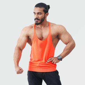 Men's Gym <b>Stringer</b> Tank Top Knitted Polyester Cotton Bodybuilding Racerback Sleeveless Muscle <b>Vest</b> Multiple Colors - Product Image 2
