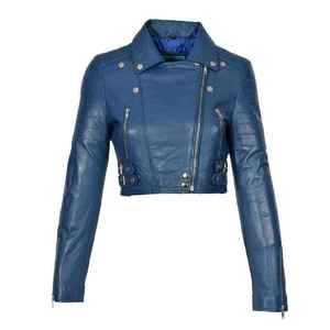 Veste en cuir PU pour femme, hiver 2025, col rabattu, imperméable, respirante, réversible, écologique, noire, OEM - Product Image 3
