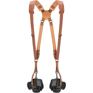 Premium <b>Leather</b> Camera <b>Harness</b> Dual Strap System for DSLR Cameras Comfortable Shoulder Chest Rig Photography Gear - Product Image 1