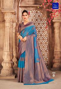 Saree de seda suave banarasi katan con zari puro teje todo Sari para ocasiones especiales Sari recién llegado - Product Image 3