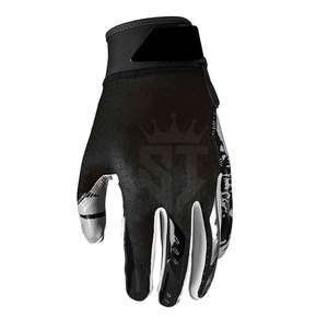 American Football Gloves Leather Full Finger <b>Hook</b> and Loop Closure High Quality for Practice with Soft Material and Easy Fit - Product Image 6