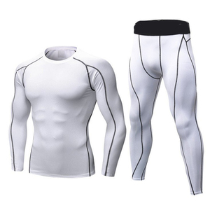 Survêtement de compression personnalisé, coupe athlétique, pour hommes et femmes, vêtements d'entraînement sportif - Product Image 6