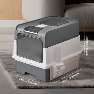 Lettiera Automatica Silenziosa Senza Mani XXL GreyMagic Cube Sand Cat - Goditi la Vita Pura - Product Image 1