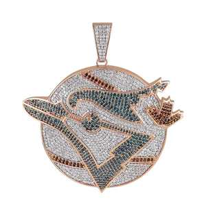 Pendentif Moissanite Carte du Canada Personnalisée, Taille Brillante, Micro-Incrustation, Breloque en Argent 925 Plaqué Rhodium, Bijou Hip Hop, Cadeau Unisexe - Product Image 3