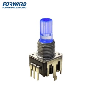 Potentiomètre rotatif LED RGB FORWARD RD12S1FV1BBM35, actionneur 12 mm, boîtier métallique, bornes traversantes - Product Image 1