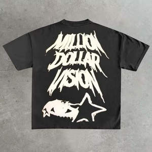 T-shirt unisexe surdimensionné en coton 100 % respirant avec broderie de patch, personnalisable, pour la vente en gros de vêtements streetwear - Product Image 2