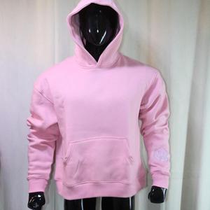 เสื้อสเวตเชิ้ตมีฮู้ดสีชมพู ยูนิเซ็กส์ ทรงปกติ ผ้าฟลีซคอตตอน ลำลอง มีกระเป๋า โลโก้ที่แขนซ้าย เสื้อผ้าสำหรับฤดูใบไม้ร่วง คลับสปอร์ต - Product Image 1