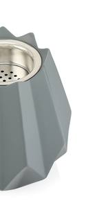 Brûleur d'encens Bakhoor géométrique moderne avec coupelle en acier inoxydable, porte-encens Oud arabe, décoration parfumée pour la maison, export - Product Image 4