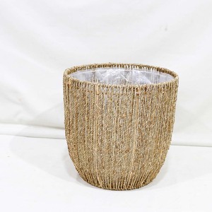 Maceta de alta calidad de mimbre marino con forro de plástico para plantas y flores, ideal para el hogar y el jardín. - Product Image 1